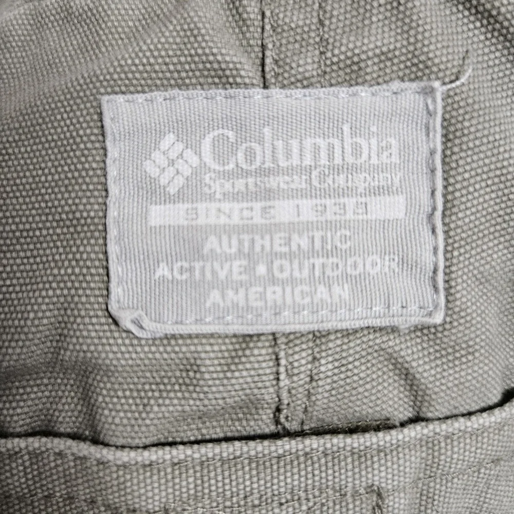 Columbia Pants Mens 34x32 Green Canvas Outdoor Utility Straight Leg GoGorpcore